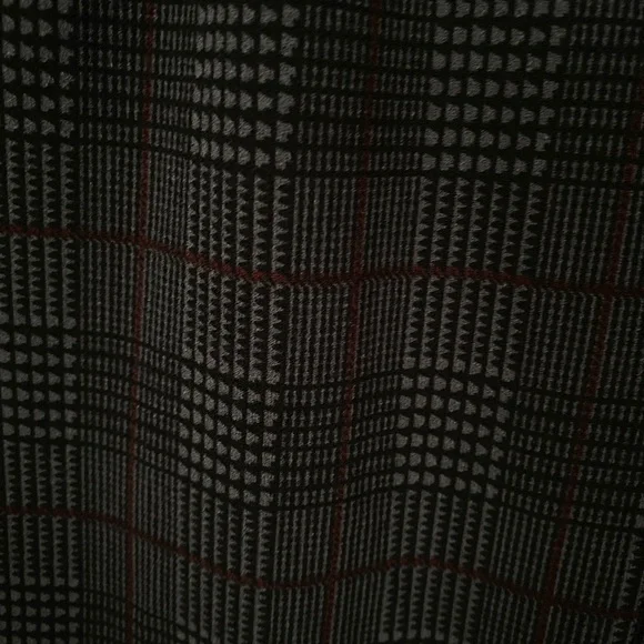 Women's Plaid Open-Front Blazer Jacket in Charcoal - Picture 5 of 5